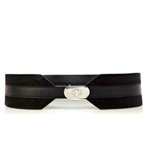 Karen Millen Textured Snake Suede Belt ML